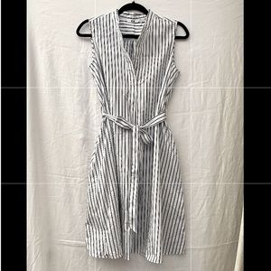 Uniqlo Woven Tie Waist Shirt Dress